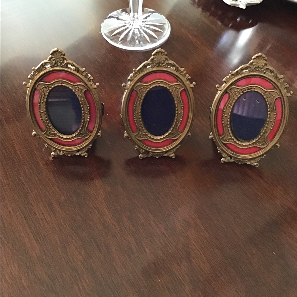Three Vintage Made in Italy Small Picture Frames